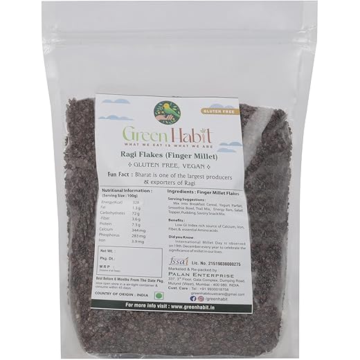 GreenHabit Ragi Flakes - Nutritious 5 KG