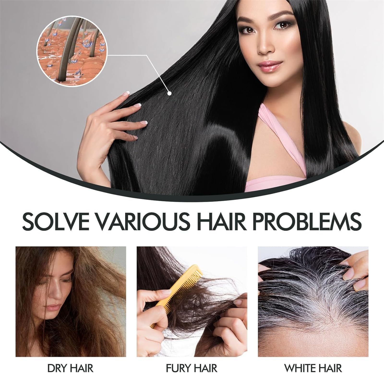Trattamento dei capelli PP405, olio per la crescita dei capelli SCU-405, siero perdita anti-capelli, olio nutriente del cuoio capelluto, riparazione dei danni, prevenzione delle perdite (3pcs)