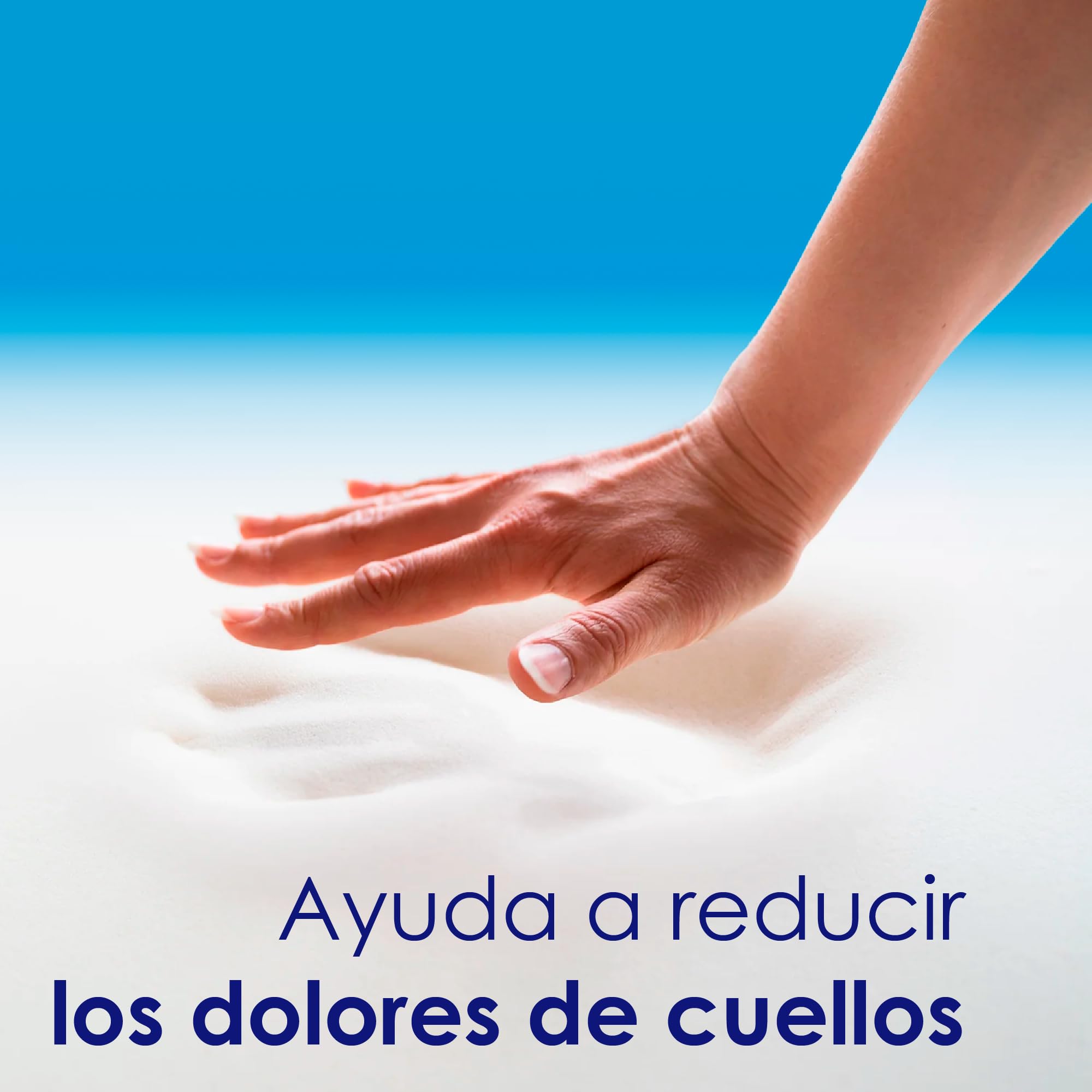 Almohada Cervical Antidolores, Viscoelástica con Núcleo de Carbono, Fibras de Bambú, Hipoalergénica y Antibacterial, 70x33x9/12 cm