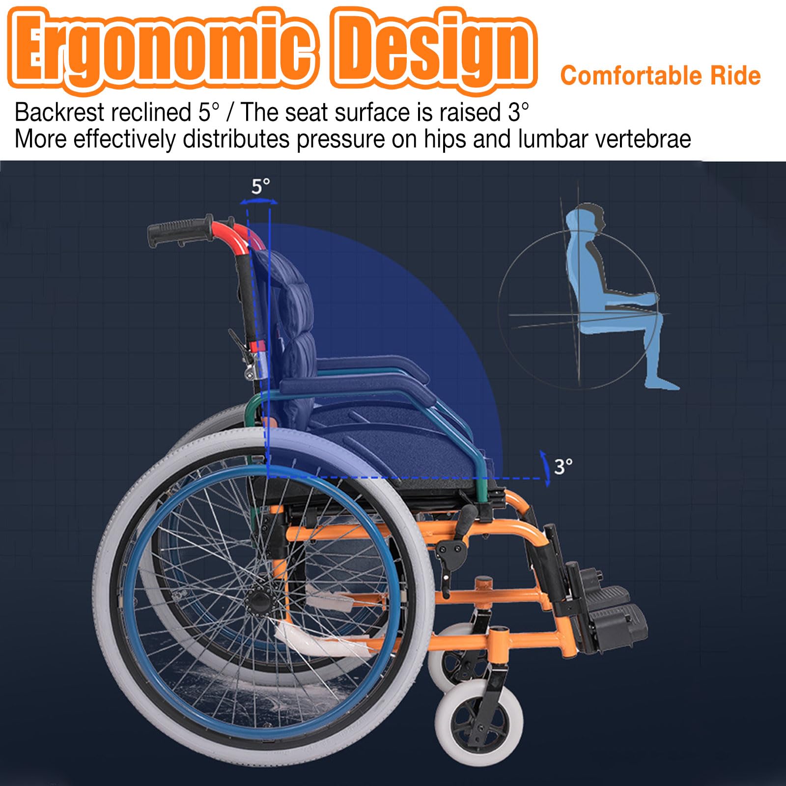 Silla de ruedas pediátrica ultraligera para niños, asiento extra estrecho para niños con parálisis cerebral, silla de ruedas manual plegable con cinturón de seguridad, soporte de pie abatible y mesa
