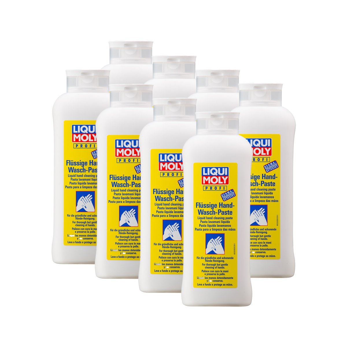 8x LIQUI MOLY 3355 Flüssige Hand-Wasch-Paste Handpflege 500ml