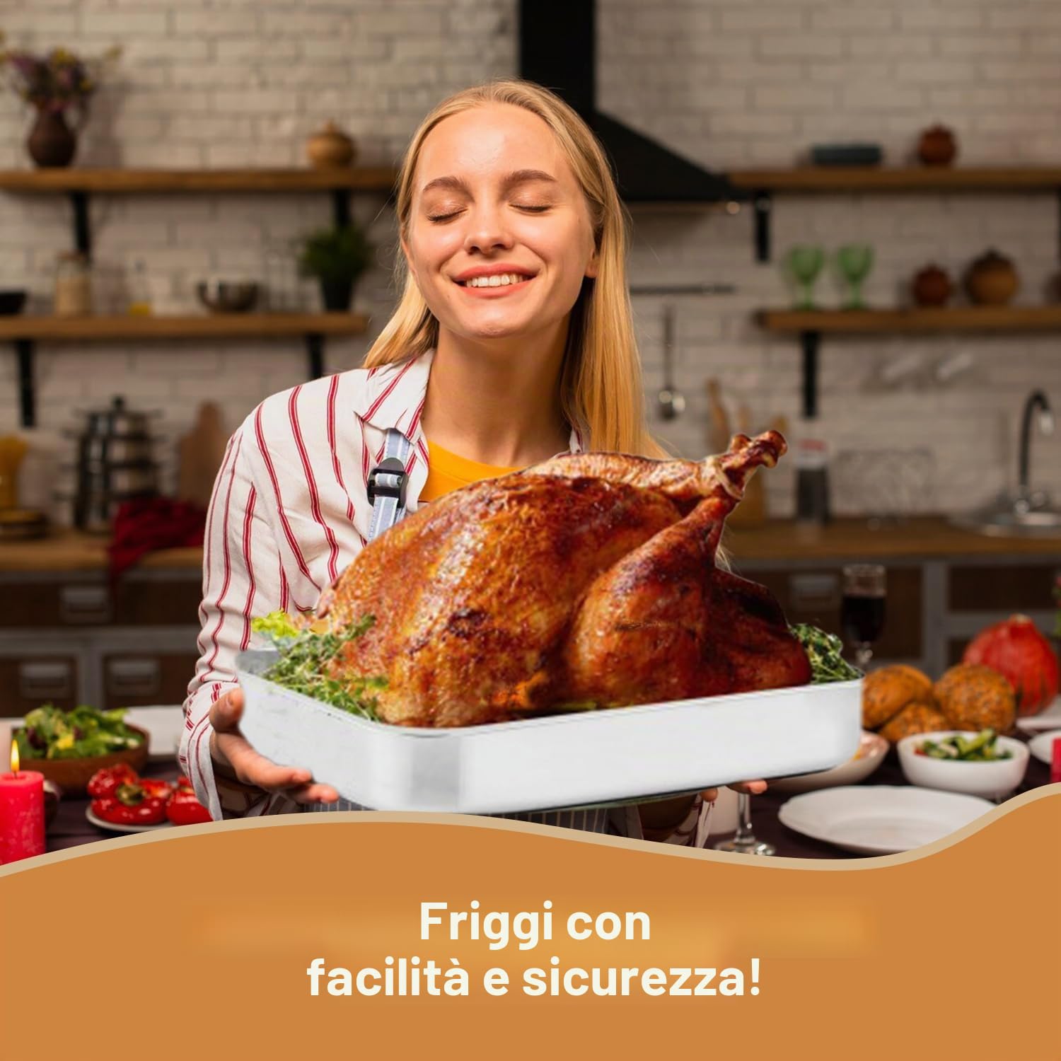 Teglia da Forno con Griglia in Acciaio Inossidabile – Lasagne Rettangolare 40x30x7 cm – Lavabile in Lavastoviglie – Design Senza Giunzioni per Alte Temperature