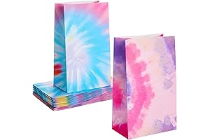 Zonon Tie Dye Birthday Decorations Treat Bags