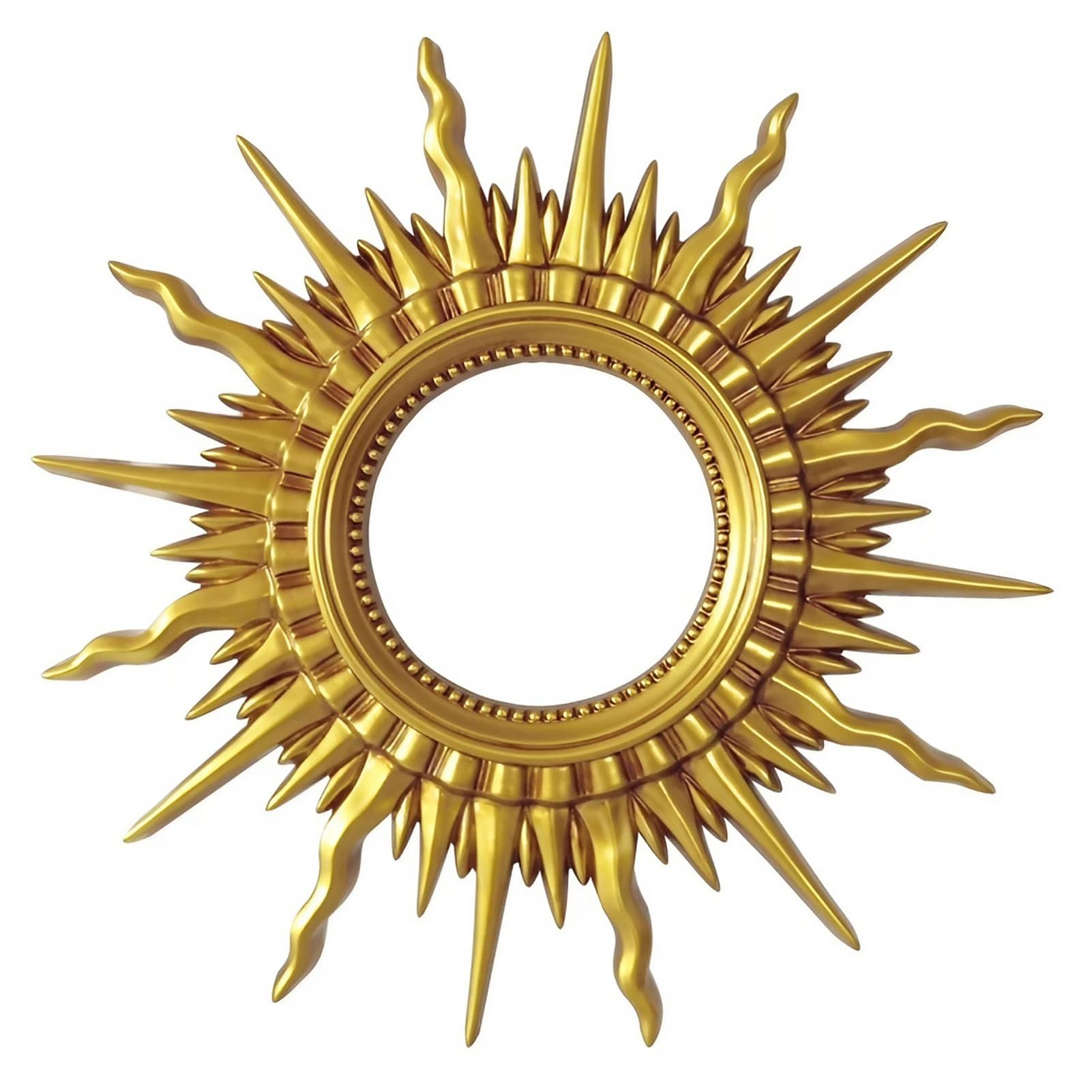 FGXHHS 28”Sunburst Mirror,Antique Gold Mirror for Wall Decor,Hanging Decorative Living Room/Bedroom/Bathroom/Entryway