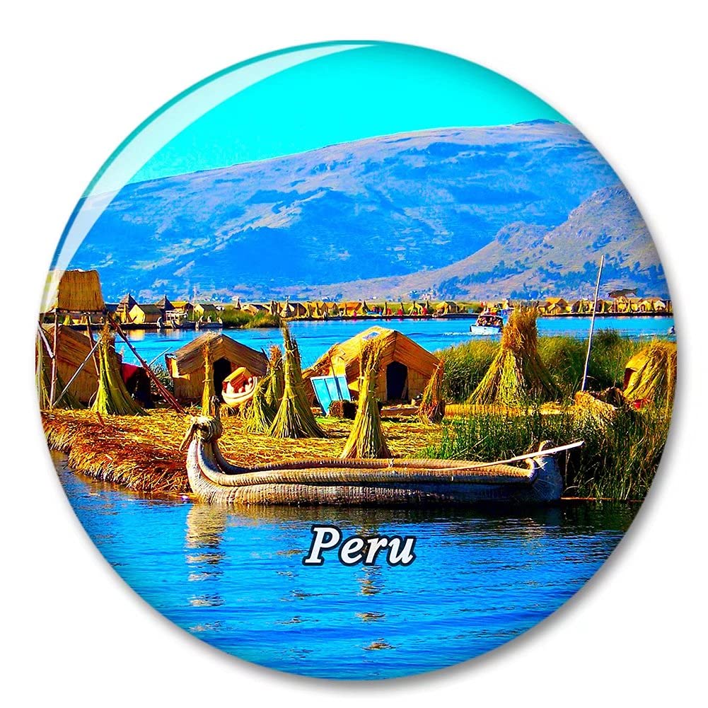Kxrsm Bxt4cm4616 Peru Lake-Titicaca Fridge Magnet Decorative Magnet Tourist City Travel Souvenir Collection Gift Strong Refrigerator Sticker