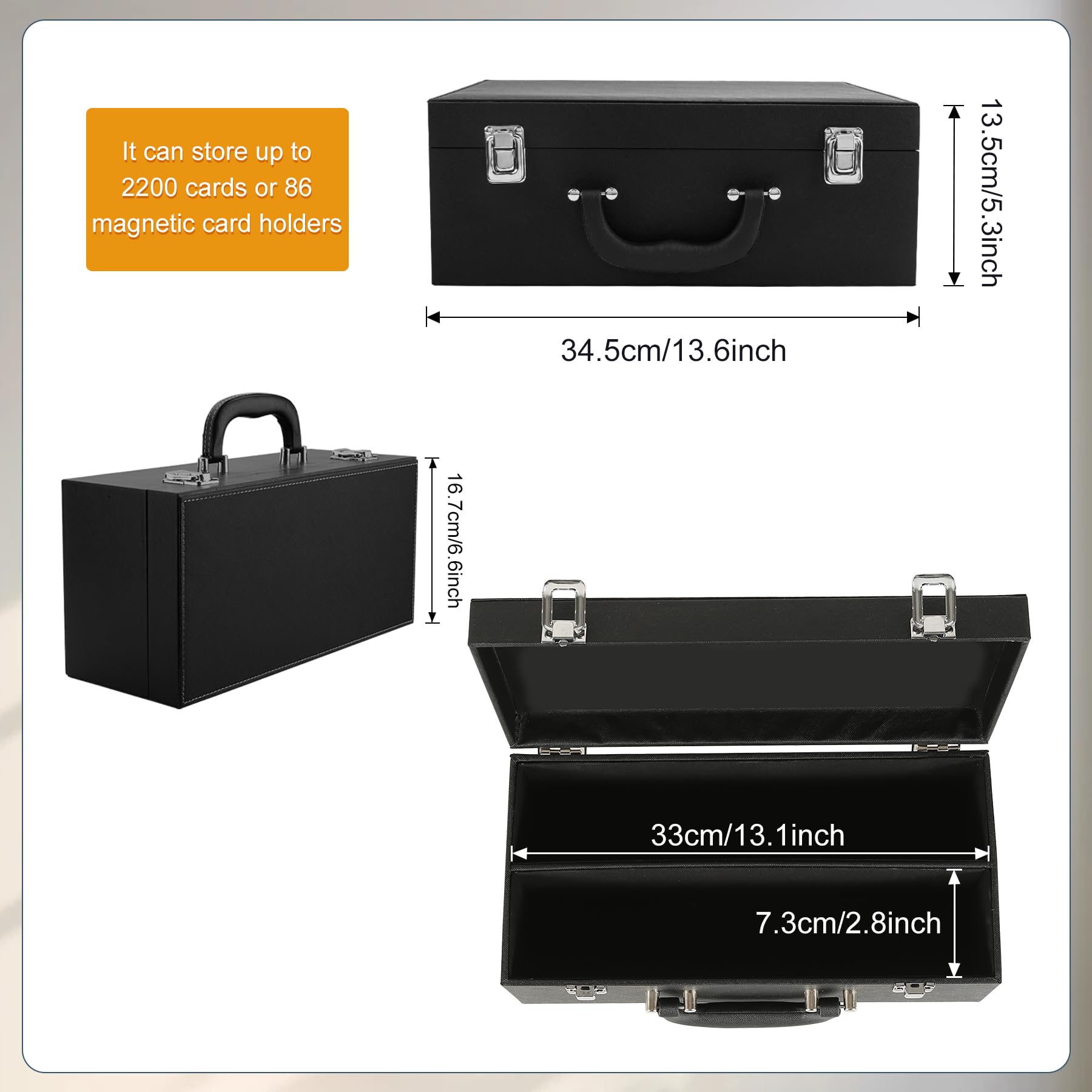 DUAXETONGXIA Card Storage Box for Trading Cards?2200+ Card Deck Case,high-capacity?Easy to carry?Protectors Fit for YuGiOh, MTG and Sport Cards