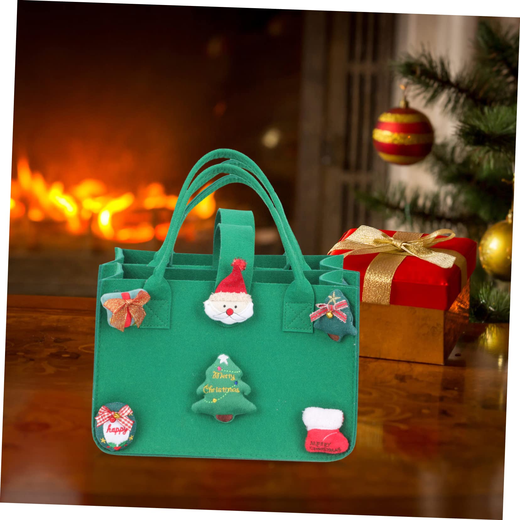 4 Pezzi Borse Natalizie in Sacchetti per Regali Xmas Buste per Caramelle e Decorazioni Festive e Riutilizzabili
