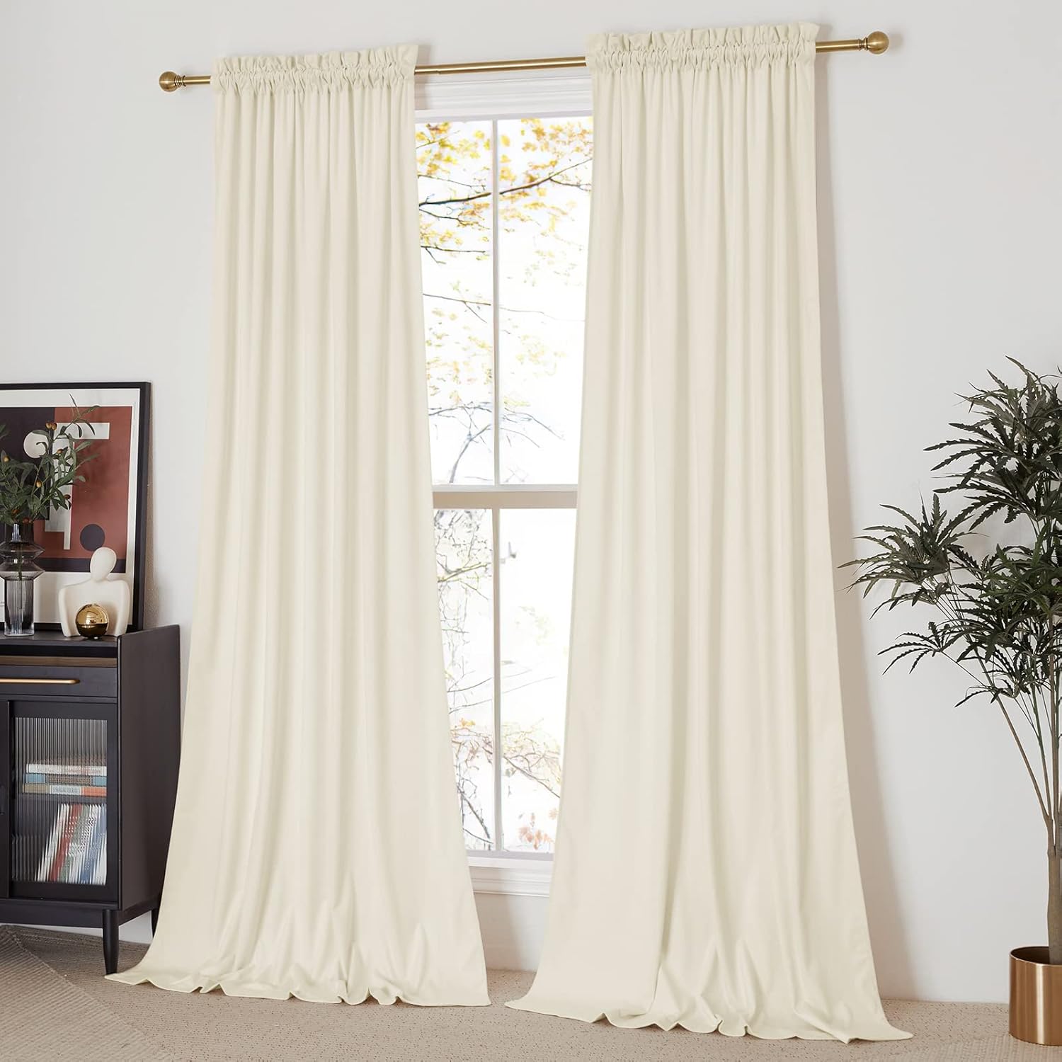 NICETOWN Velvet Curtains for Living Room Curtain 2 Panels Set Room
