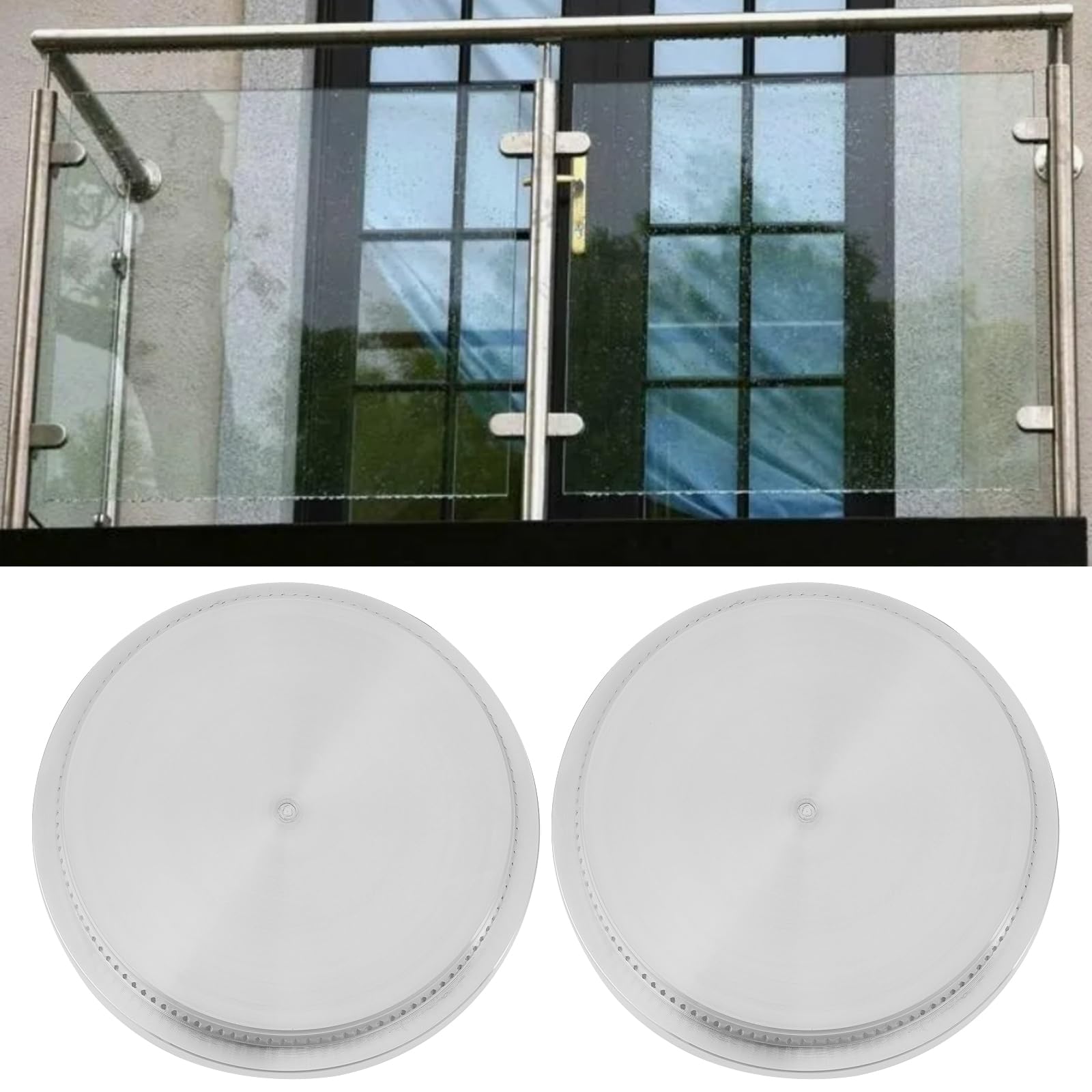 2 tapones de acero inoxidable 304 para tubo redondo de 42,4 mm de grosor de pared de 2 mm
