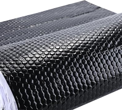 Sound Deadening Mat, 80 mil 2 mm 21 sqft 2 sqm - Butyl Automotive Sound Deadener Roll, Car & Van Soundproofing, Noise Insulation and Dampening Black