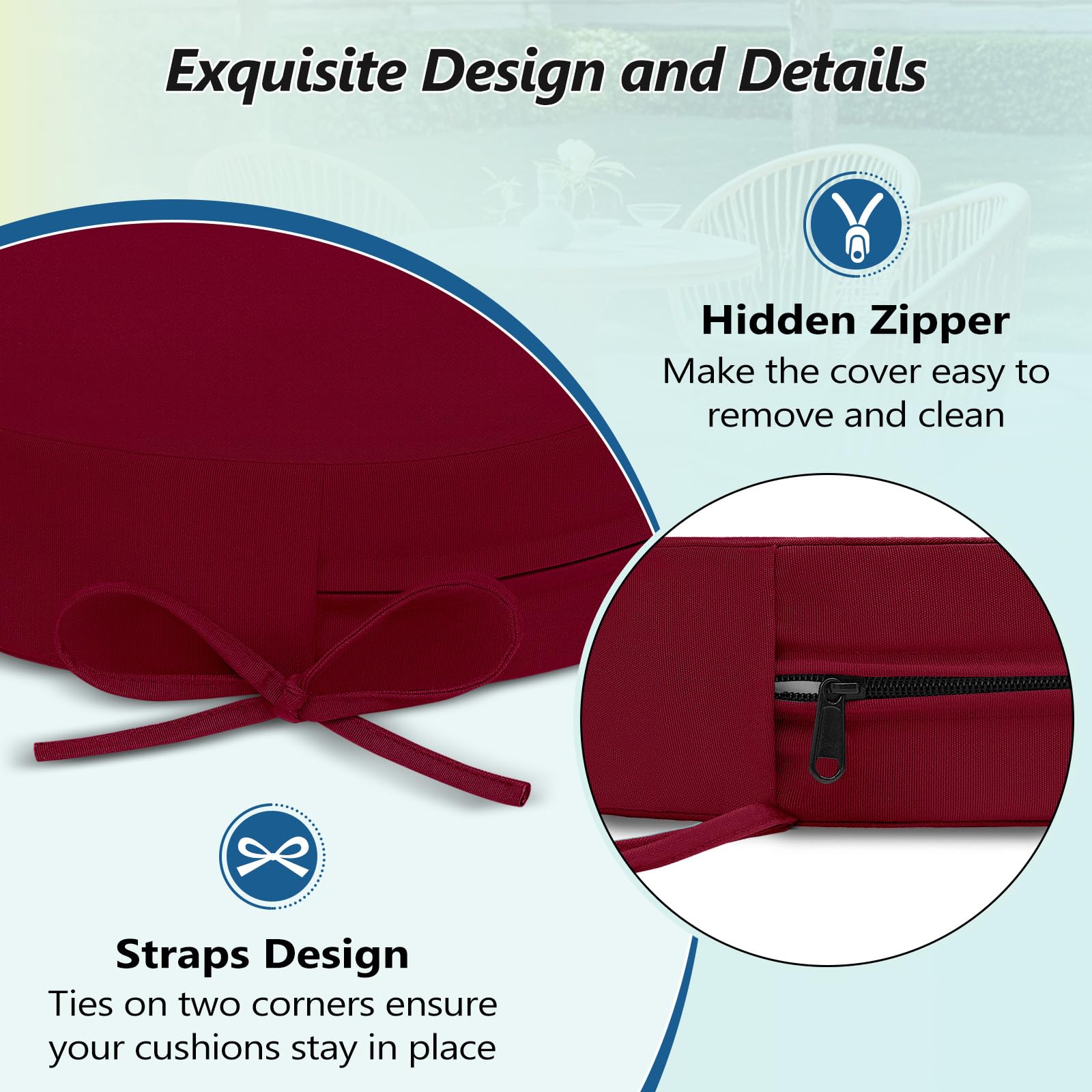 Idee-home Lot De 2 Coussins De Chaise De Bistrot Pour Extérieur, 38