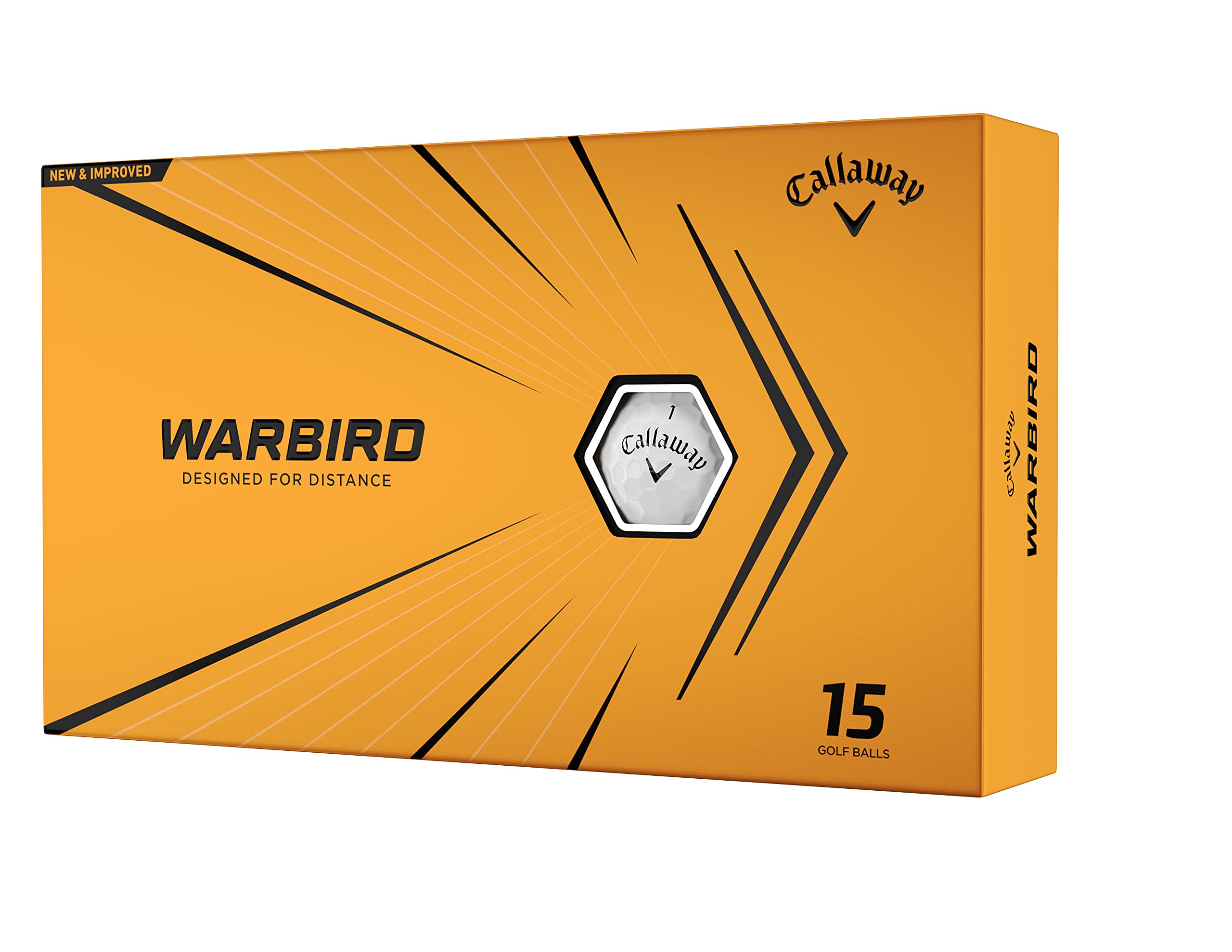 Callaway Golf Warbird Golf Balls (2021 Version, White, 15 Ball...