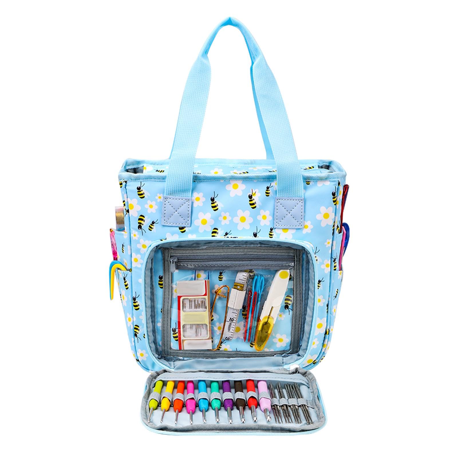 predolo Organizador de de Tejido Bolsa para Almacenamiento y Agujas de Estuche para Accesorios y Dispensador de Oxford