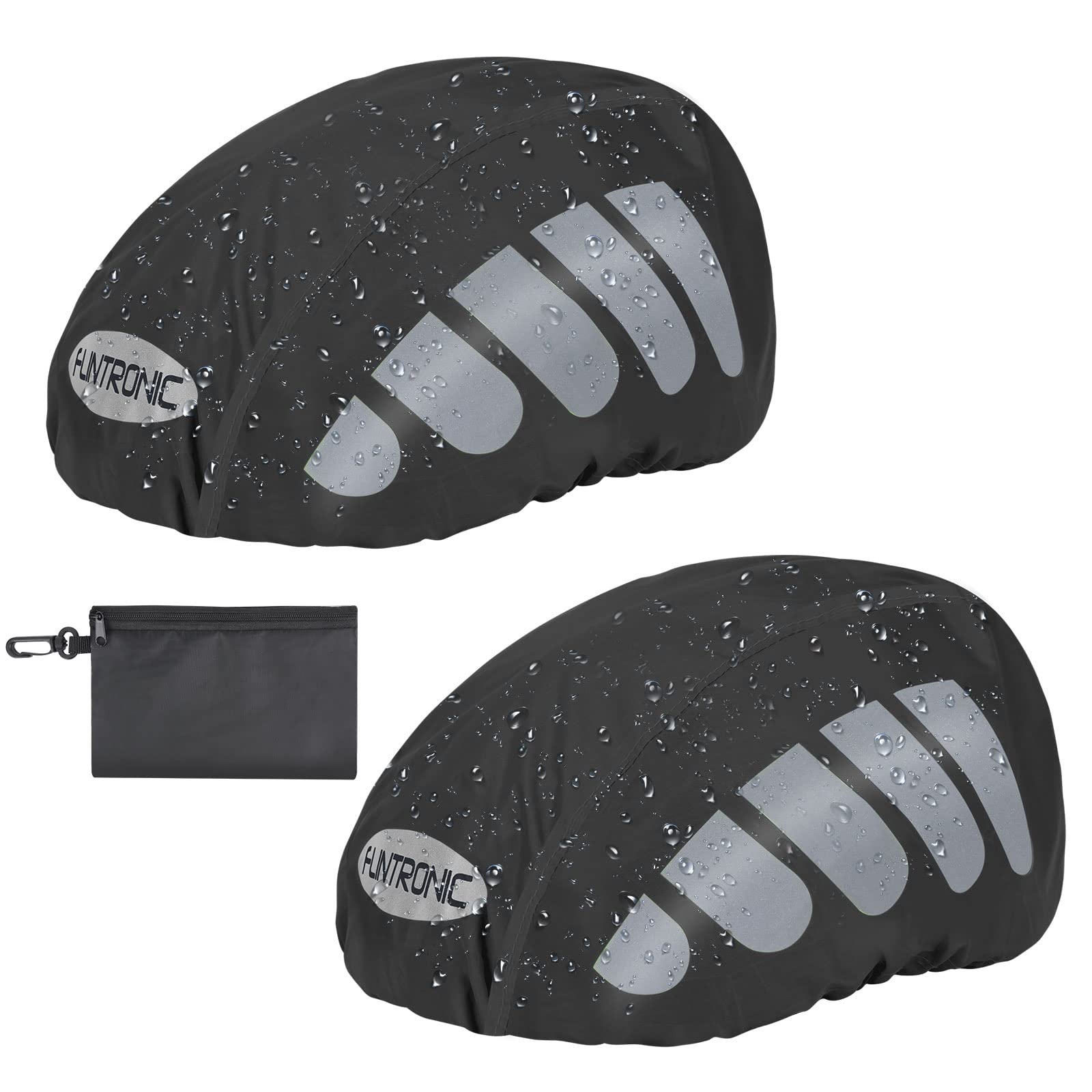 Kit De Protection Vélo : 2 Housses De Casque, 2 Housses De Selle, 2 Brassards Réfléchissants – Vert/noir