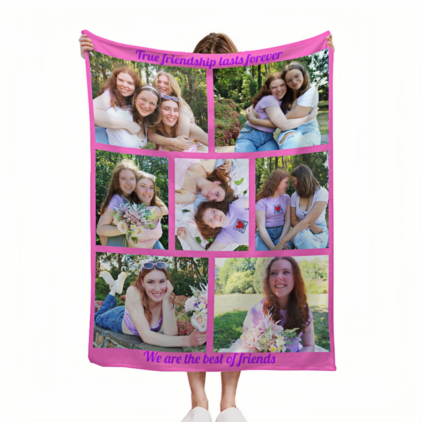 Manta Personalizada con Foto | Manta Sofa Personalizada | Regalos Personalizados para mamá, papá, Pareja, familiay Amigos-(7 Fotos)