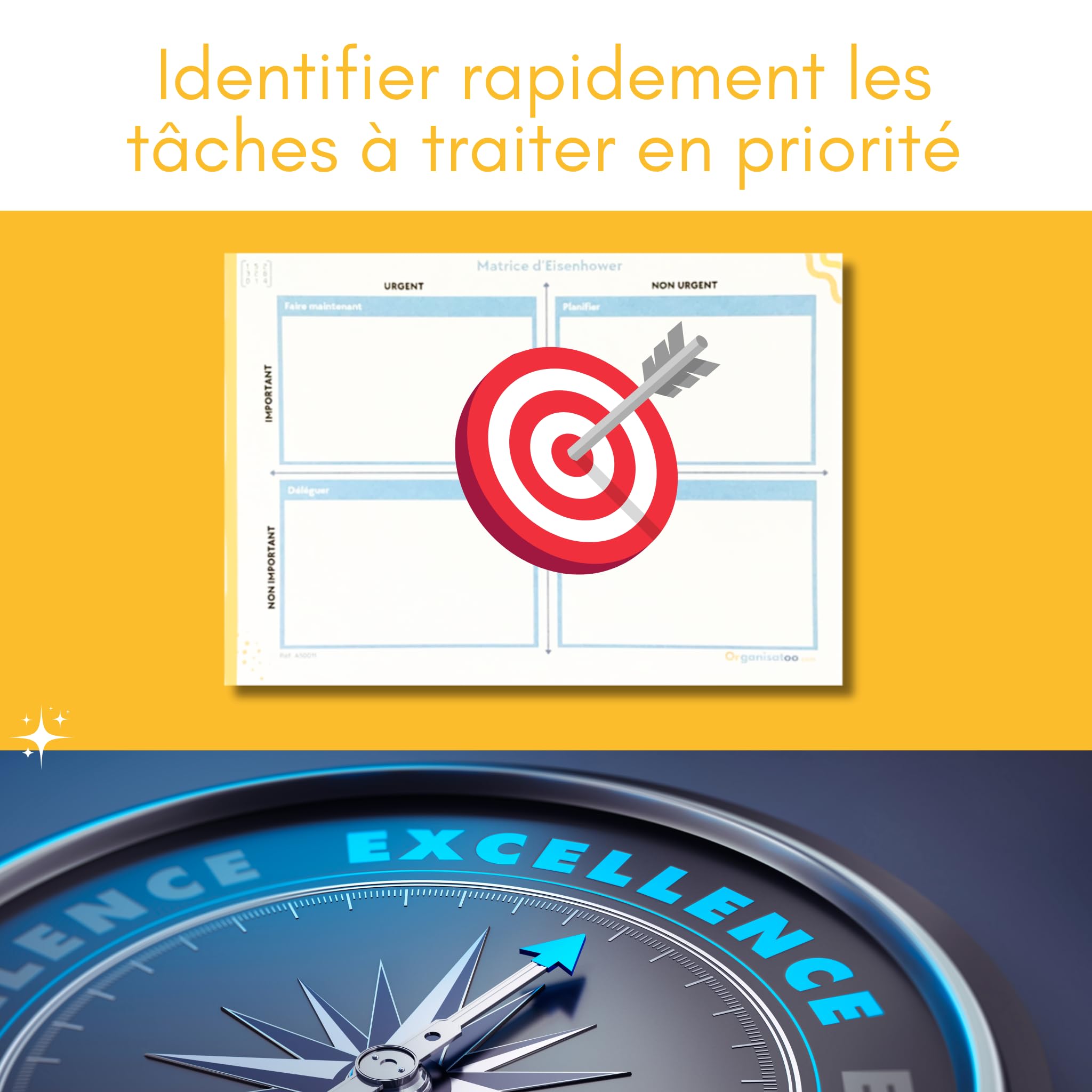 Matrice Eisenhower Bloc-Notes A5 50 Pages - Carnet de Productivité et Organisation