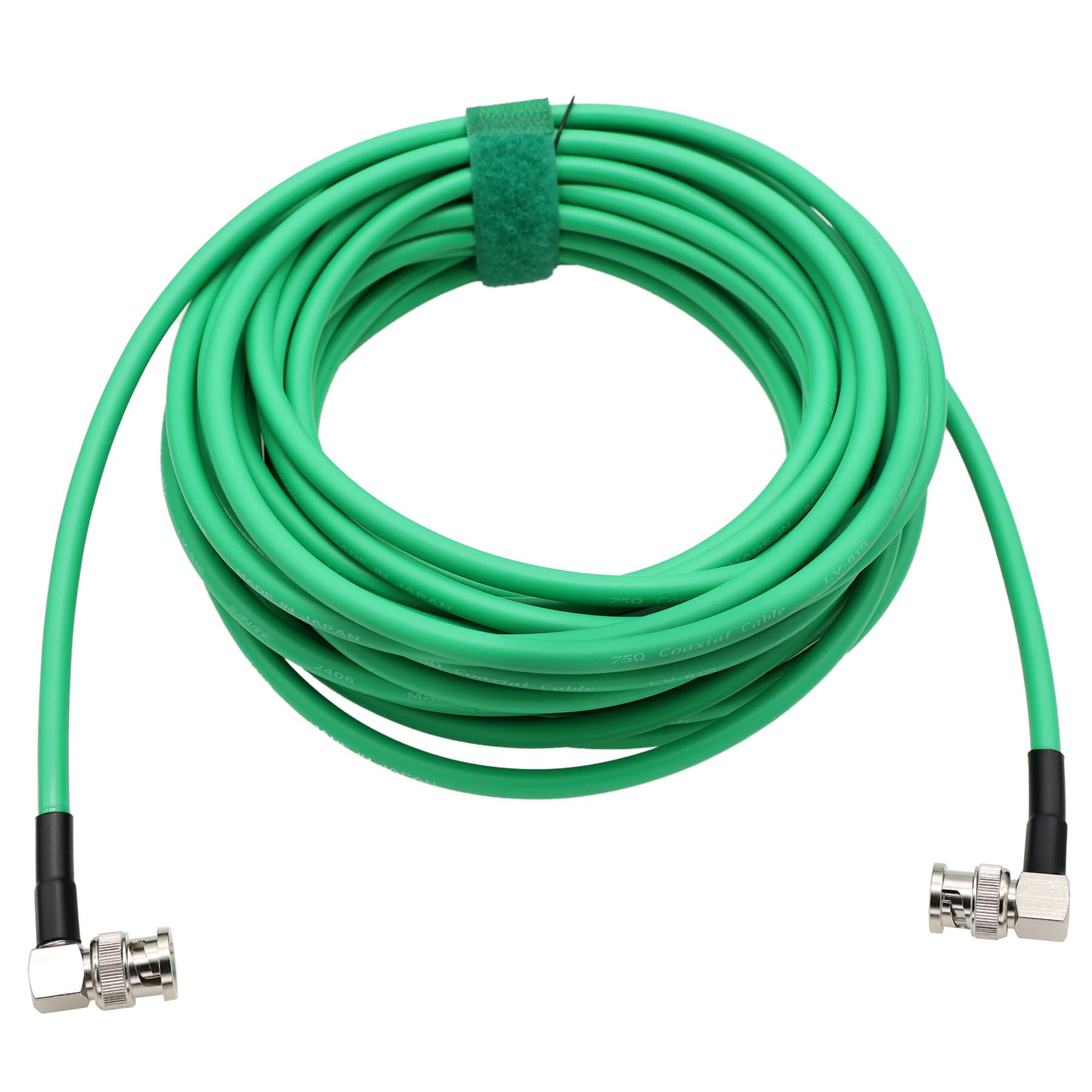 HangTon 12G 4K Raw Sdi Câble Vidéo Bnc À Bnc Canare Lv - 61S 75 ohm Pour Moniteur D'Appareil Photo Flex Shield 5M Vert Angle Droit