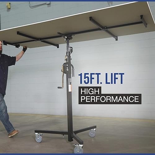 Miniatura 3 de Strongway Polipasto de paneles de yeso -150 libras. Capacidad, elevación de 15 pies