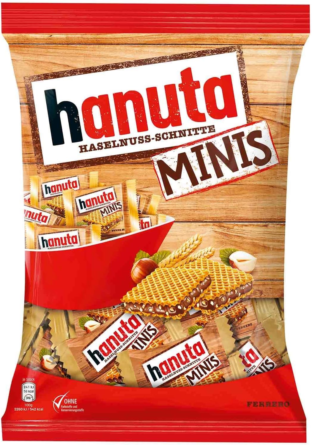Ferrero Hanuta Minis Pouch, 200 Gram - Hazelnut