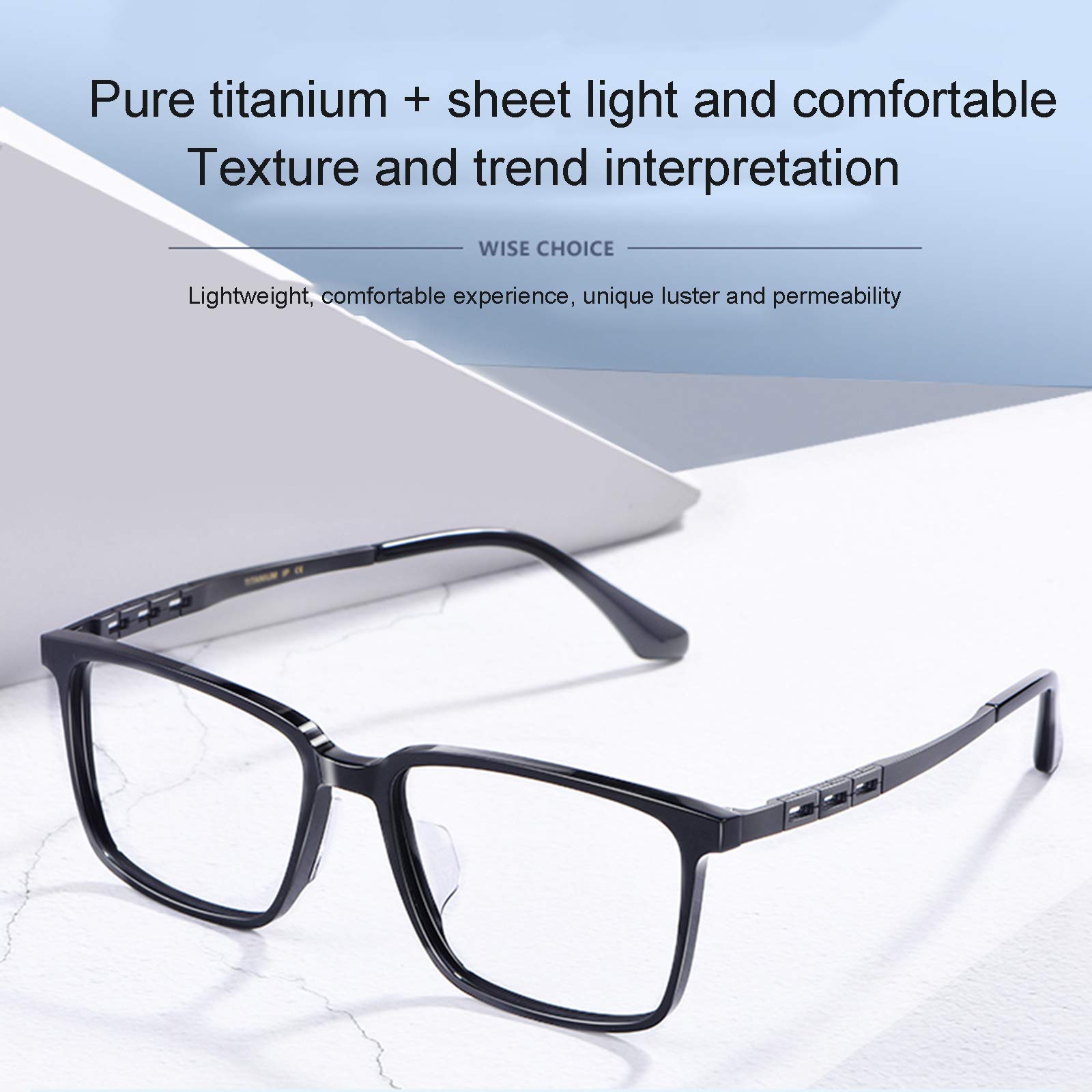 Antyrefleksyjne okulary do czytania z czystego tytanu dla mężczyzn, antyrefleksyjne Hd męskie okulary ochronne niebieskie światło blokujące komputerowe Vintage unisex mężczyźni kobiety do ochrony przed promieniowaniem UV UV Eye Fatigue