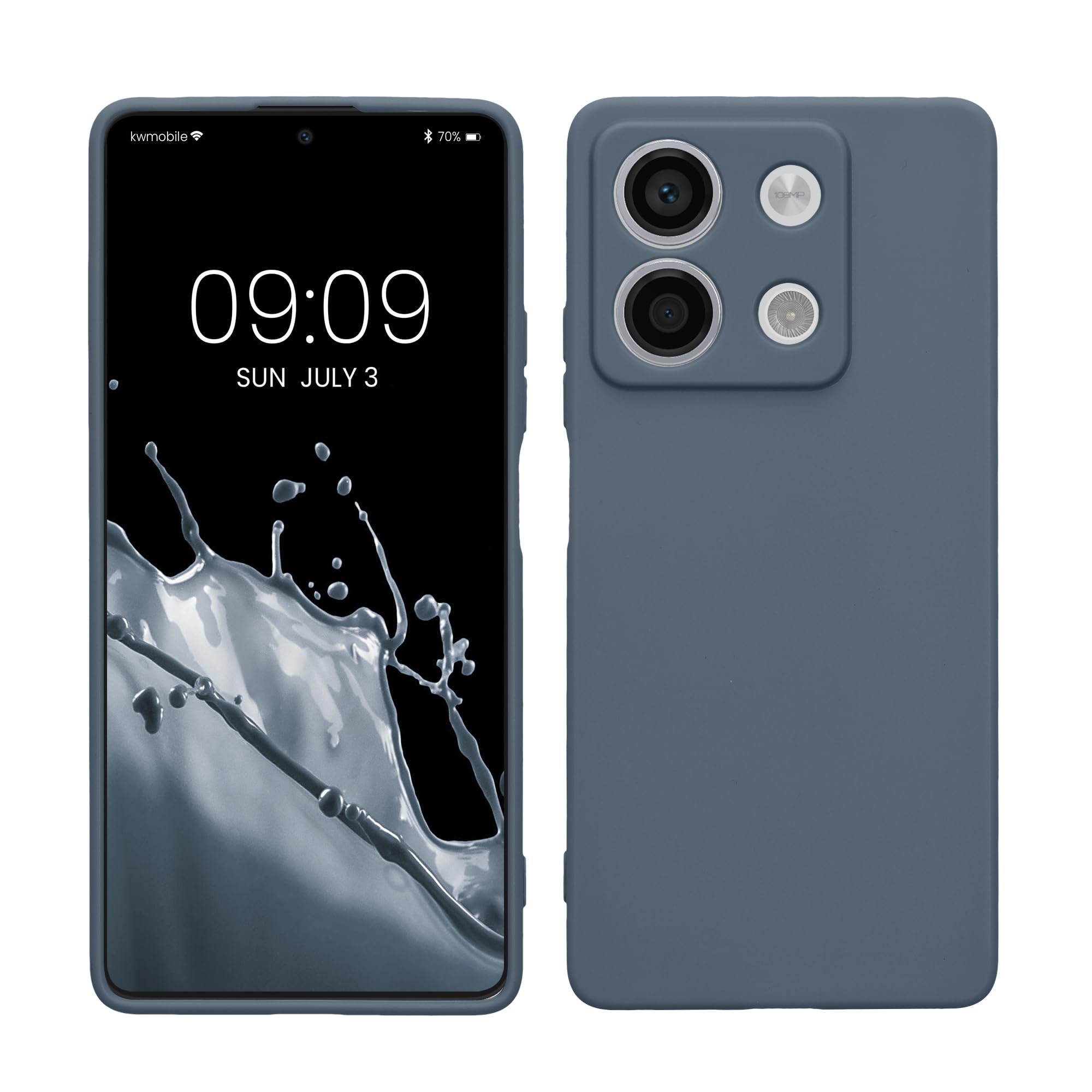kwmobile Carcasa Compatible con Xiaomi Redmi Note 14 Pro 5G / Poco X7 Funda - Funda Ultrafina de TPU con Bordes elevados - Lavanda Metalizado — view 273