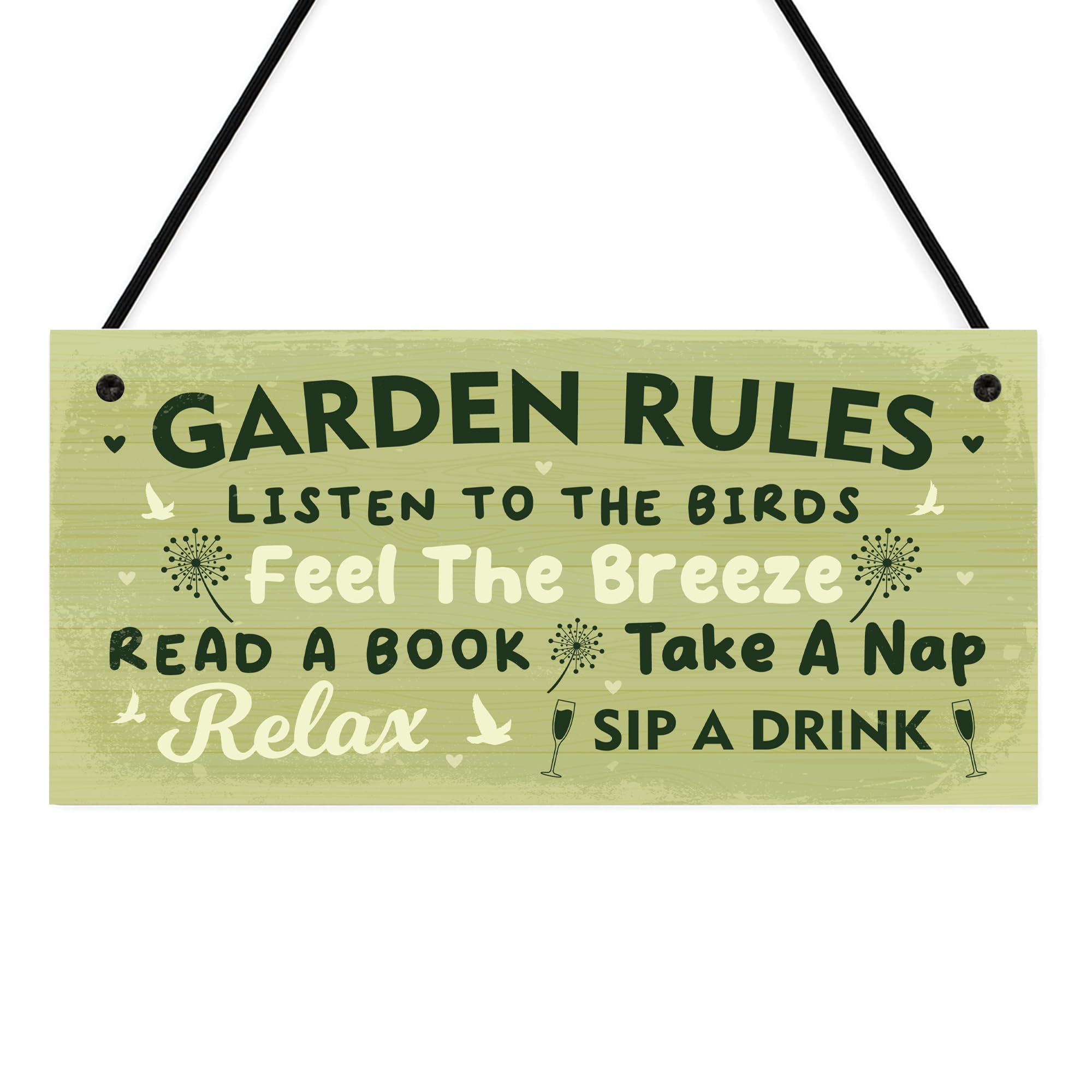 Red Ocean Funny Garden Sign With Garden Rules Welcome Sign Garden Plaque For Outside Garden Decor Hanging Shed Sign Yard Plaque Gifts For Women Her Home Decor