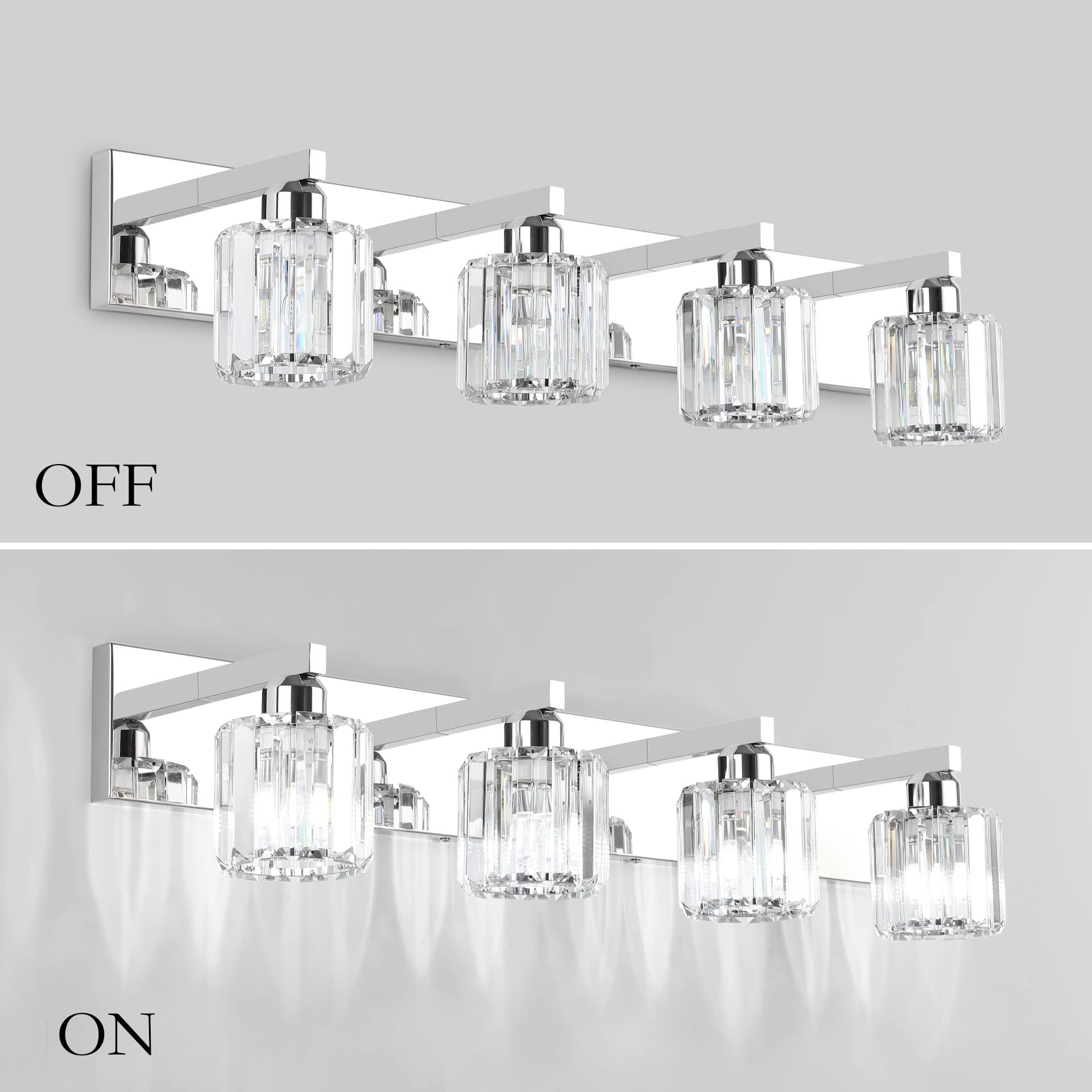 Aipsun Bathroom Lighting Fixtures Modern Crystal Vanity