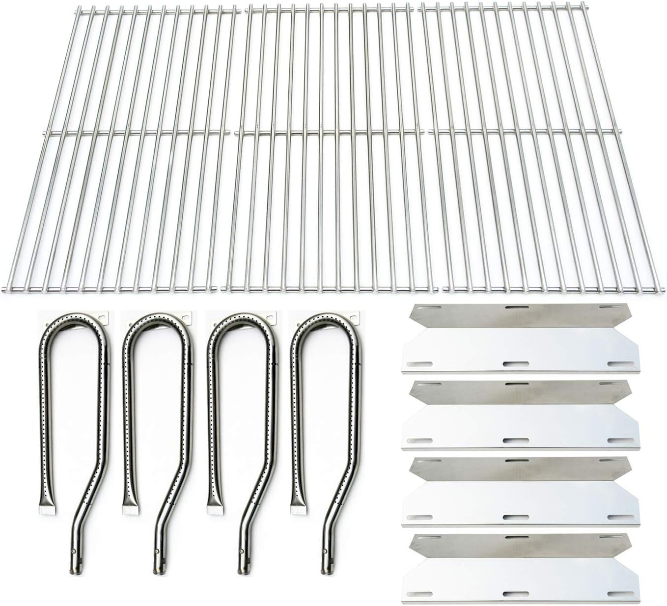 Direct Store Parts Kit DG129 Replacement for Jenn Air Gas Grill 720-0337 Gas Grill Burner,Heat Plate,Cooking Grid(Stainless Steel Burner+Stainless Steel Heat Plate+Solid Stainless Steel Cooking Grid)
