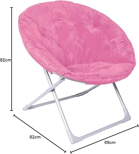 Miniatura 18 de Amazon Basics Silla en forma de platillo de piel sintética con marco de metal, color negro 27.2 pulgadas de profundidad x 32.3 pulgadas de ancho x