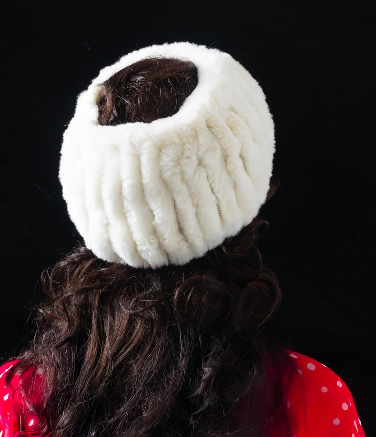 Genuine Fur Russian Ushanka Hat & Rabbit Fur Headband Bundle – Unisex Cossack Cap and Plush Convertible Neck Warmer Winter Set