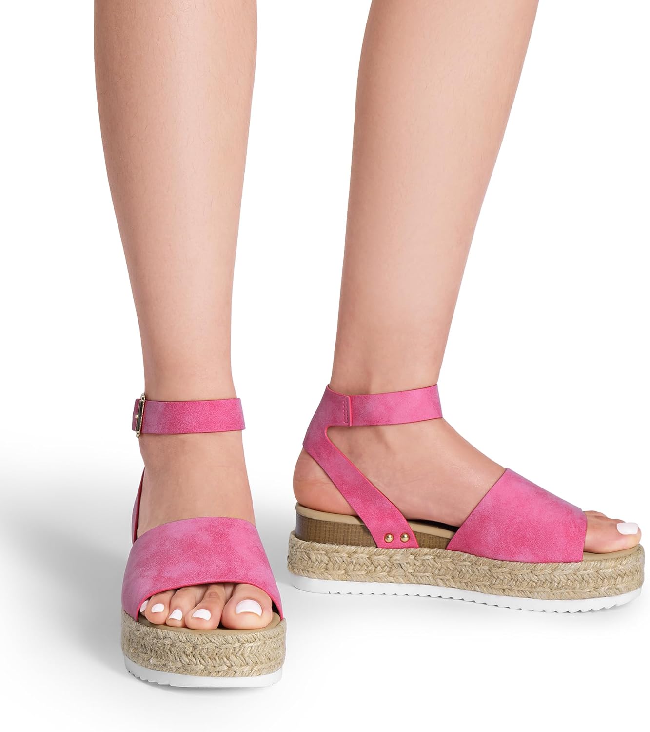 DREAM PAIRS Women's Platform Espadrilles Casual Ankle Strap Wide Wedge Sandals Comfortable Dressy Summer Shoes