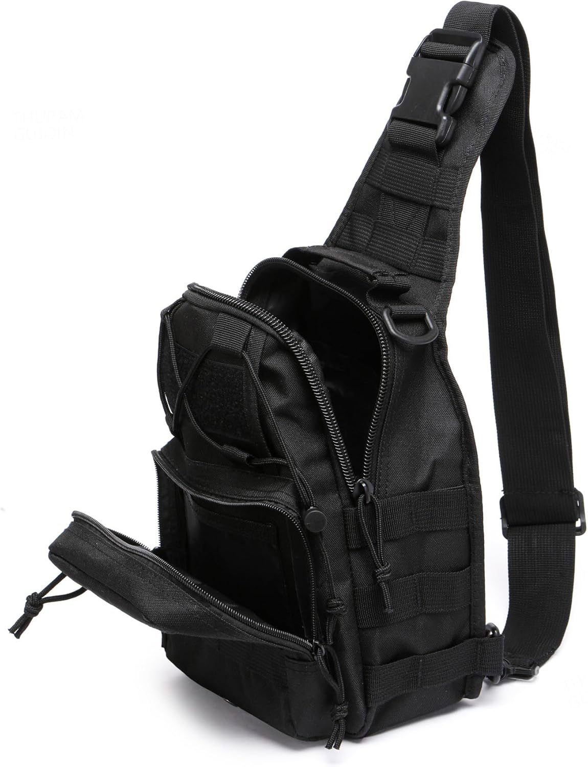 Outdoor Tactical Bag Backpack Military Sport Bag Pack Sling Shoulder Bags for Everyday and Outdoor Adventures (Black) - Image 4