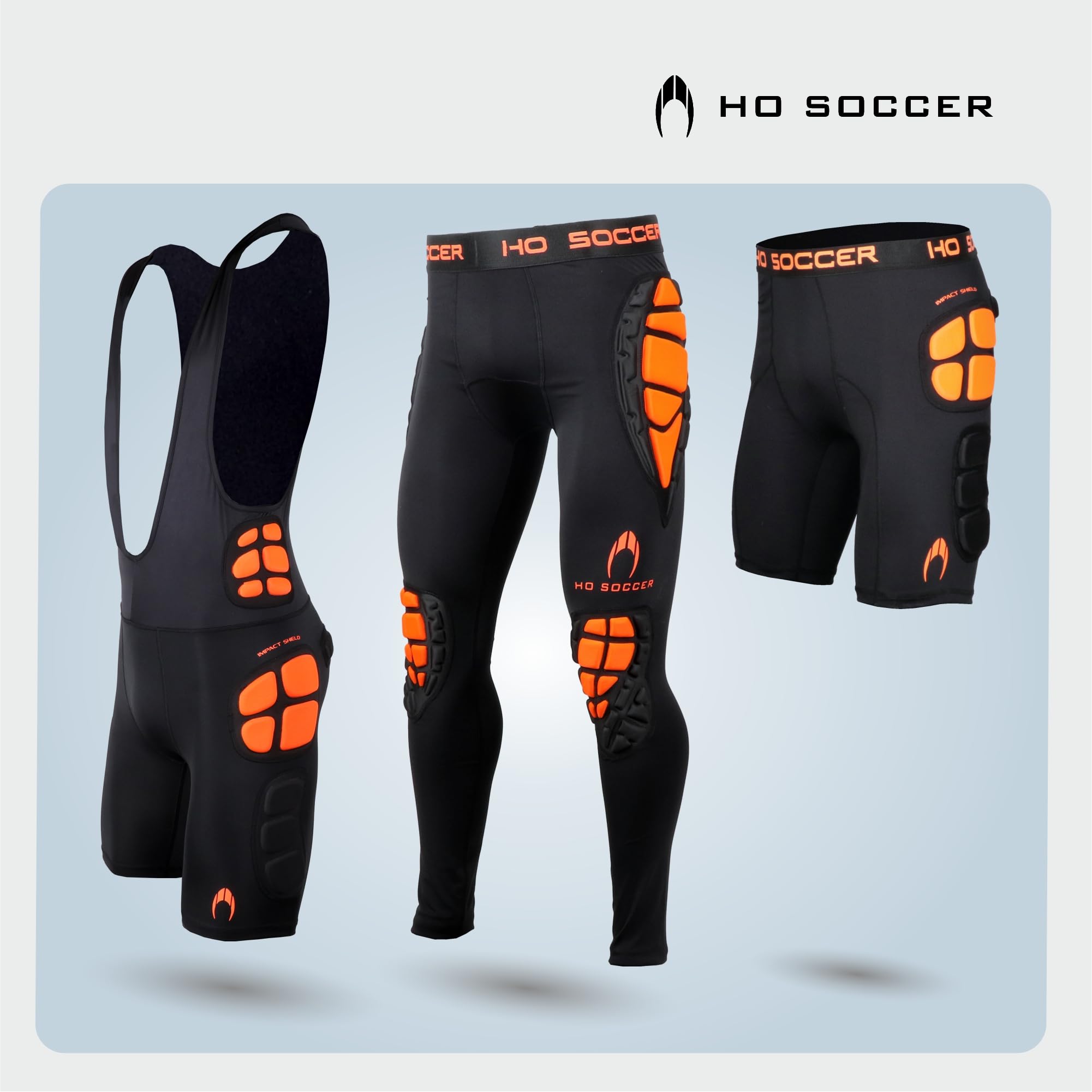 HO Soccer Pantalones Cortos de Portero con Tirantes GK Bib Impact Shield, Unisex Adultos.