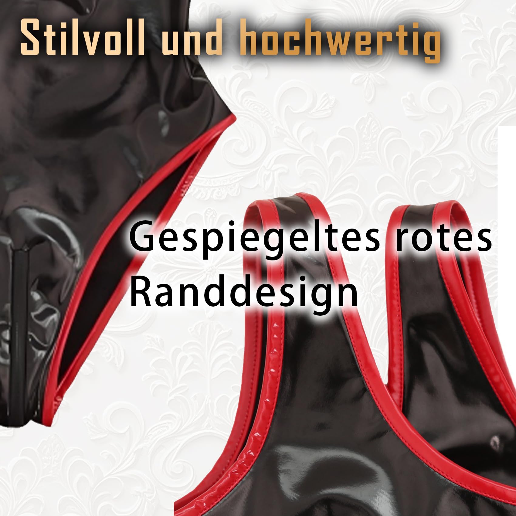Latex Catsuit Männer Frauen Latex Dessous für Damen Wetlook Dessous Männer