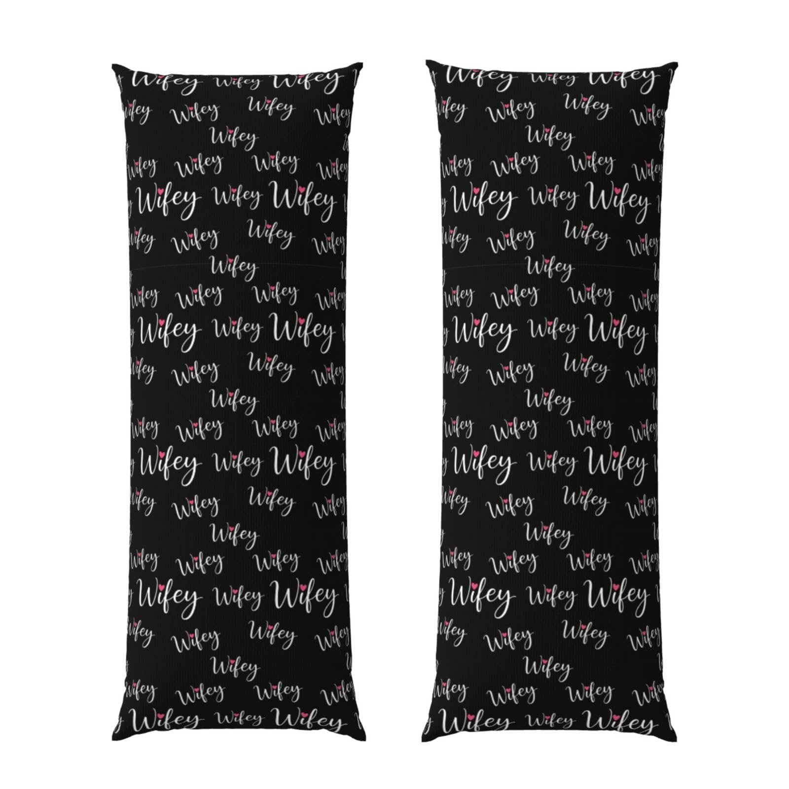 Body Pillowcase 20x60 Inch, Love Heart Bride Wifey, Luxury Soft Pillow Cover with Zipper, Breathable Microfiber Fabric, for Men Women Bedroom Couch