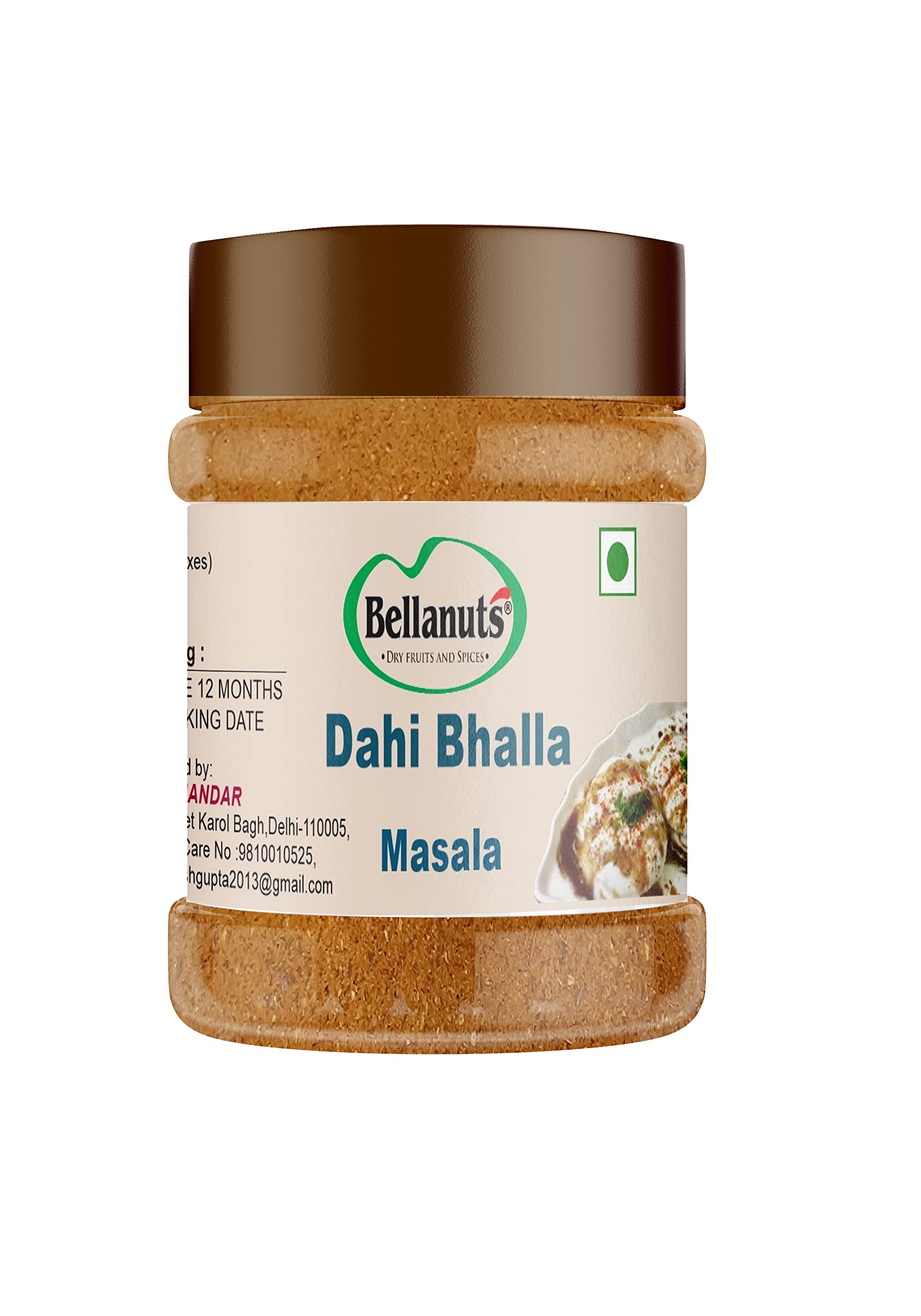 BELLANUTS Dahi Bhalla Masala,150g | Chat papdi roasted masala | Raj Kachori Masala | Papadi chaat | Dahi Vada Masala | Raita Masala | Curd Masala | Delicious & Aromatic Spices (B0837V91RC) Amazon Price History, Amazon Price Tracker