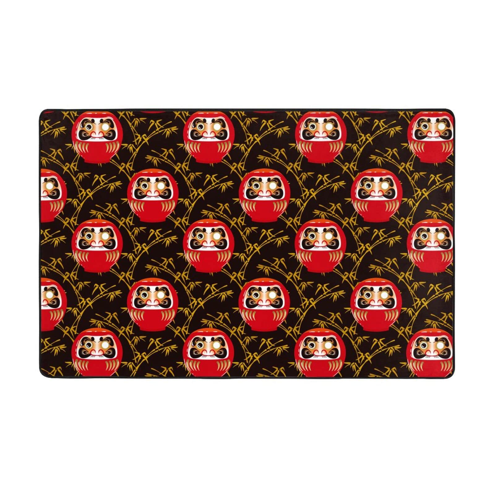 Amazon | 和柄 達磨 ダルマ だるま 健康 幸運 カーペット 長方形