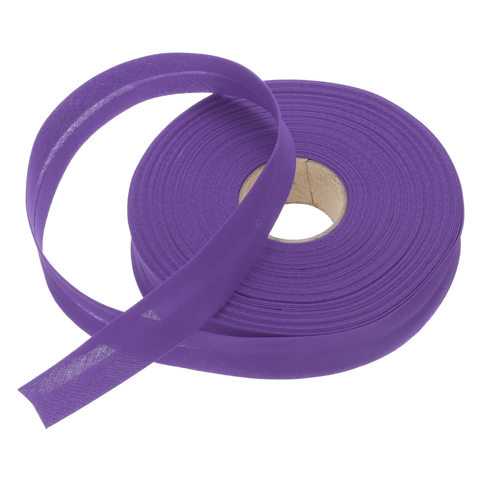 sourcing map 1 Inch Single Fold Bias Tape Polyester Continuous Bulk Bias Tape for Sewing,Seaming Quilting Hemming Binding Crafts (Purple 25 Yards)