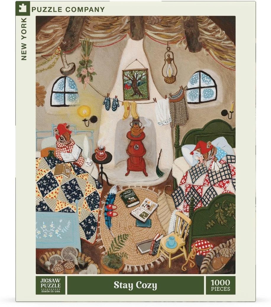 New York Puzzle Company - Loré Pemberton Stay Cozy - 1000 Piece Jigsaw Puzzle for Family Game Nights by Loré Pemberton