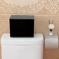 Vista 7 de Soporte de tampón para baño, caja de contenedor de tampones y almohadillas, soporte de almacenamiento de período para mujer, color negro