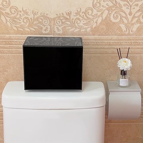 Miniatura 7 de Soporte de tampón para baño, caja de contenedor de tampones y almohadillas, soporte de almacenamiento de período para mujer, color negro
