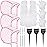 3 Sets Hair Coloring Kit, Includes 3 Pcs of PVC Hair Coloring Caps with 3 Pcs Styling Tools, 3 Pcs Disposable Hair Dye Shawl, 3 Pairs Gloves, 3 Pc Dye Brushes for Dyeing Hair (Pink)