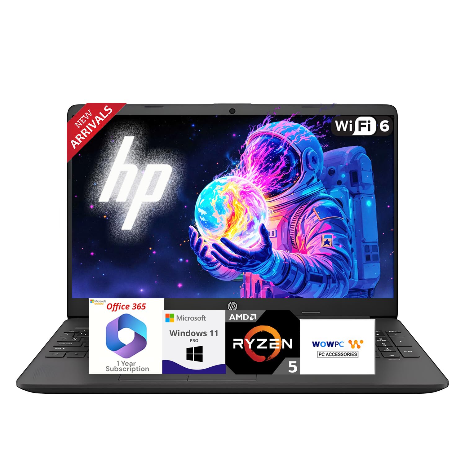 2025 Latest Laptop for Work & Home, AMD Ryzen 5 5500U Powerful Processor (Outperforms i7-1165G7), 15.6" FHD LED Display, 32GB RAM, 1TB SSD, Ethernet RJ-45, Wi-Fi 6, Windows 11 Pro, WOWPC USB