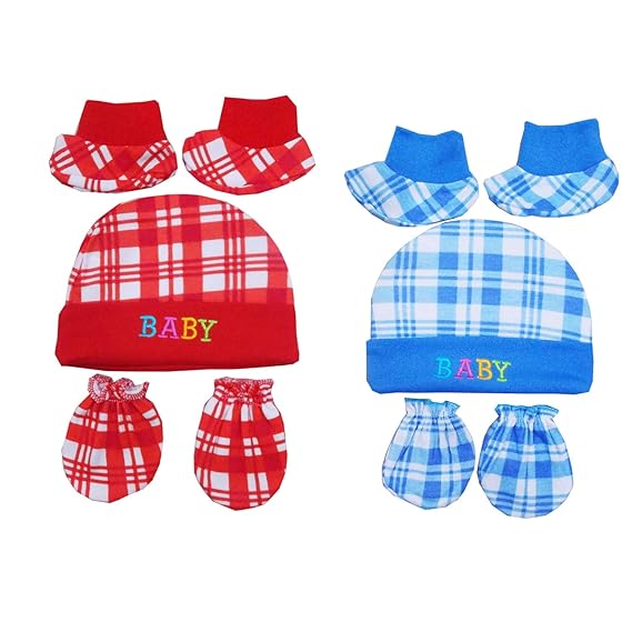 mittenbooty Presents Soft Cotton Mittens Caps and Booties Gift Set for New Born Baby Pack of 2