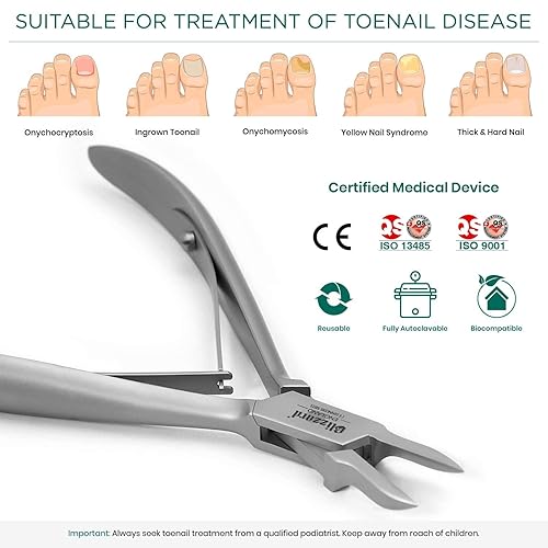 Miniatura 3 de Cortaúñas encarnadas para hombres con uñas encarnadas  Blizzard Podólogo Juego de cortaúñas de pies forjado alemán  Cortador de uñas profesional de