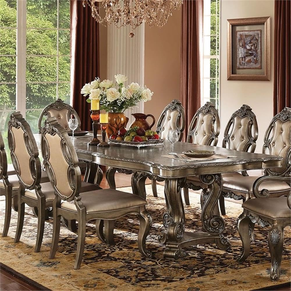 Amazon.com - Acme Ragenardus Rectangular Wooden Extendable Dining