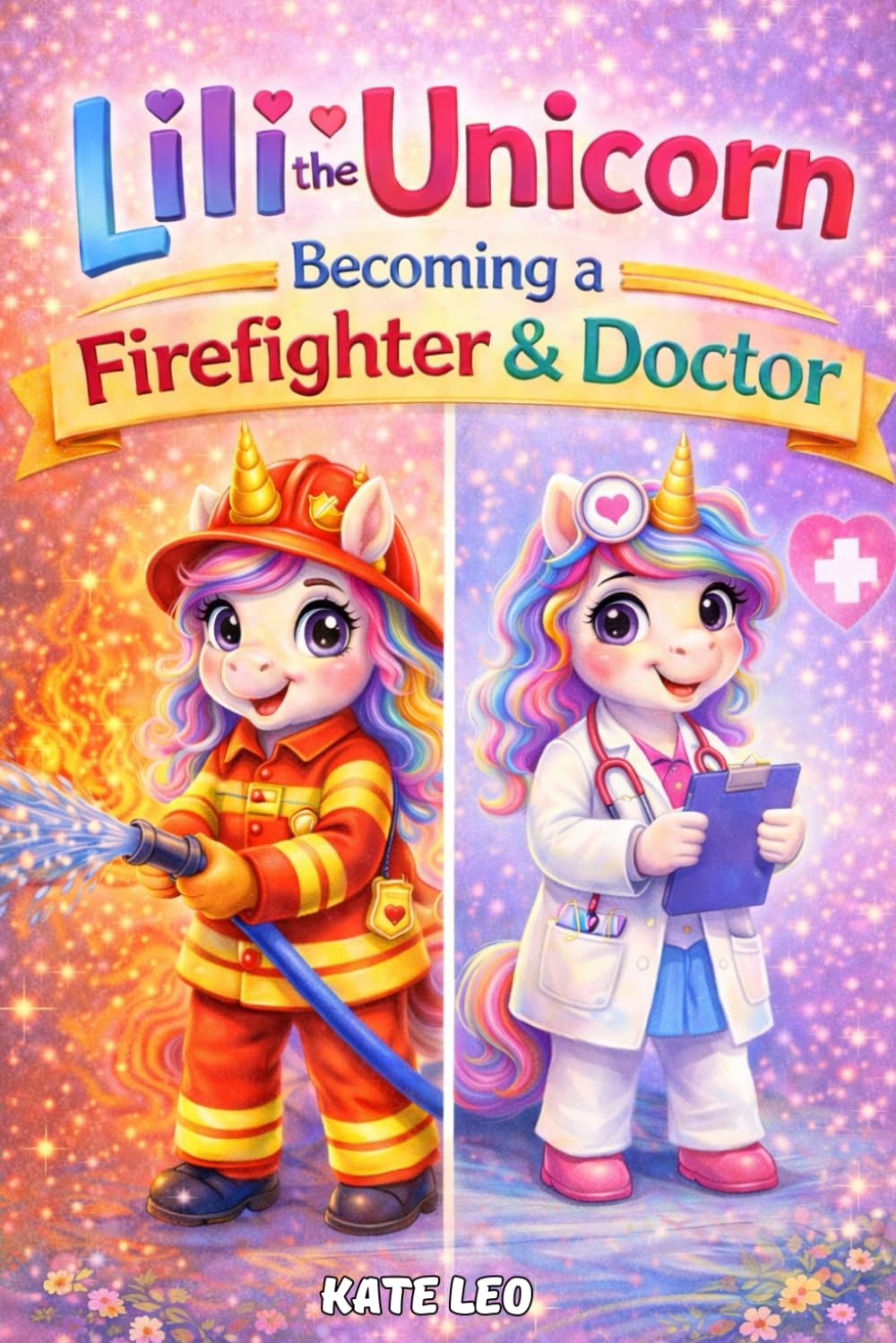 Lili the Unicorn: Becoming a Firefighter & Doctor: 2 Books in 1 for Girls (Ages 4–6) (Unicorn Lili Tries Jobs)