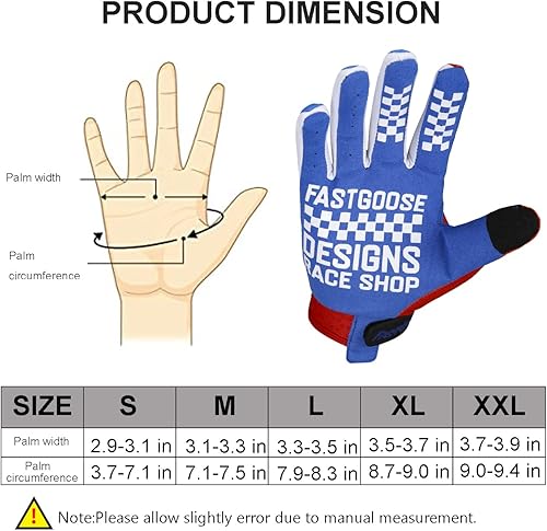 Miniatura 5 de OUNIXUE Guantes de motocross para motocicleta con pantalla táctil para hombres y mujeres, guantes de motocross de montaña de dedo completo,
