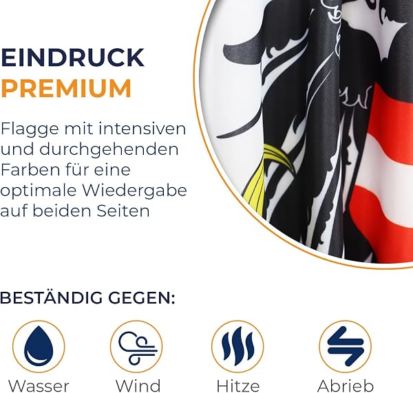 AZ FLAG - Flagge Österreich Mit Adler - 90x60 cm - Österreichische Fahne 100% Polyester mit Messing-Ösen - 50g - 3