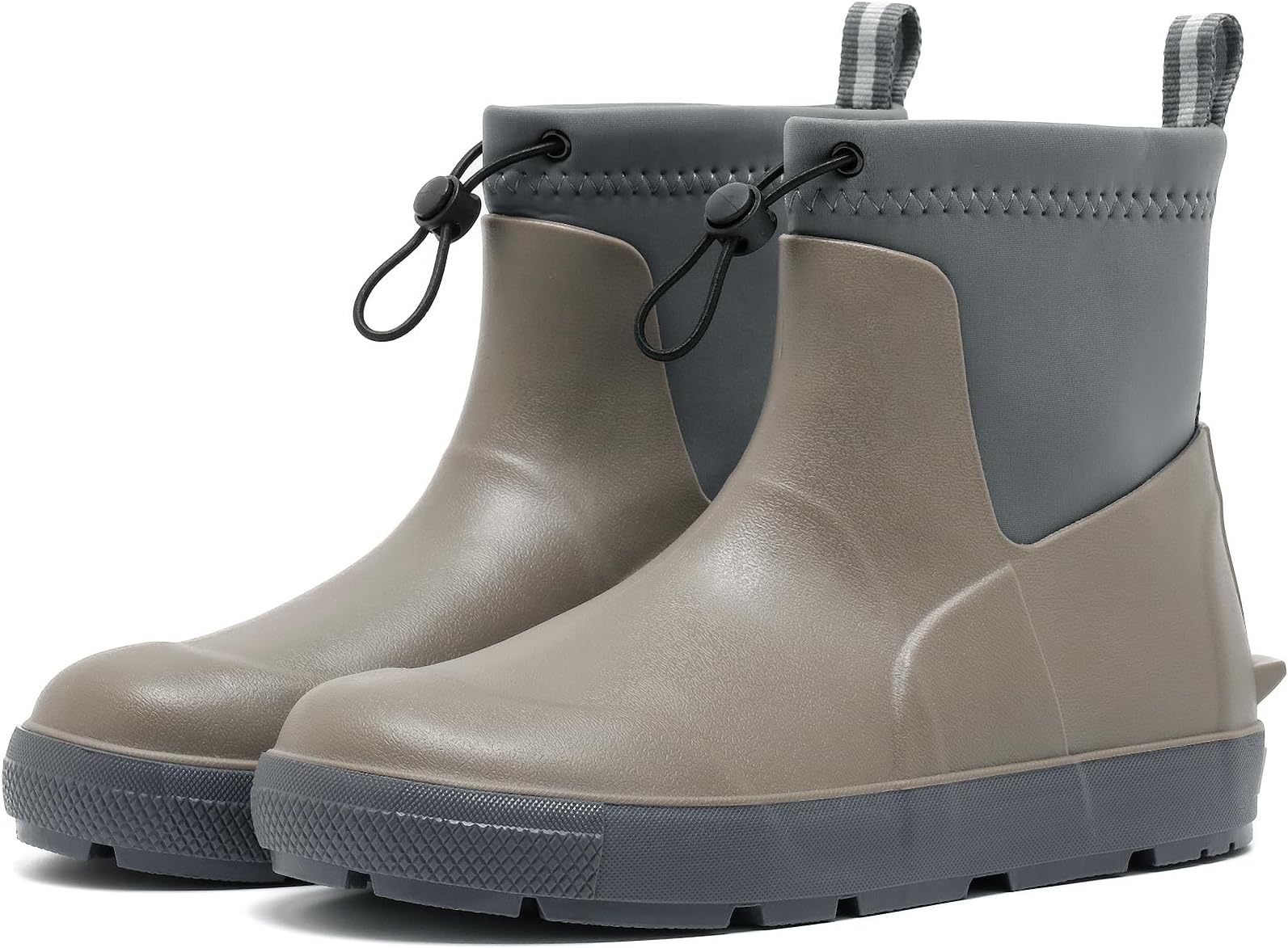 Men's Deck Boots,Ankle Rubber Rain boots Waterproof Anti-Slip Waterproof Shoes, Fishing Boating Boots Water Work Shoes for Men